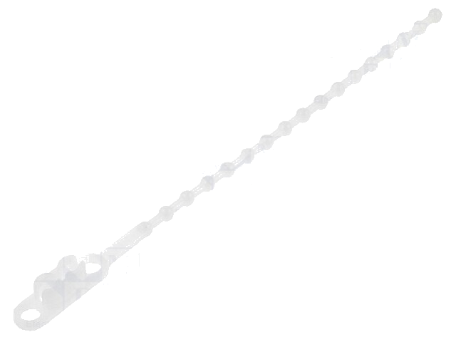 Kabelbinder; kralen,losmaakbaar; L: 150mm; polyamide; natuurlijk Kabelbinder; kralen,losmaakbaar; L: 150mm; polyamide; natuurlijk